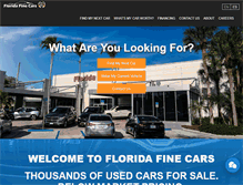 Tablet Screenshot of floridafinecars.com
